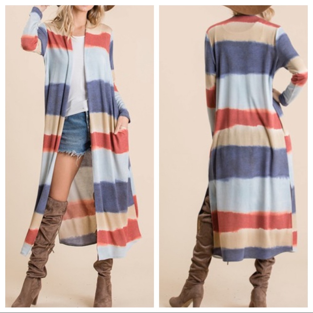 ✨LAST ONE✨Multi color ombré print knit cardigan - Picture 4 of 7